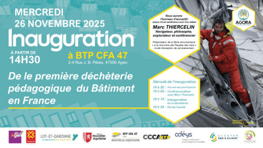Inauguration de la première déchèterie pédagogique du Bâtiment en France